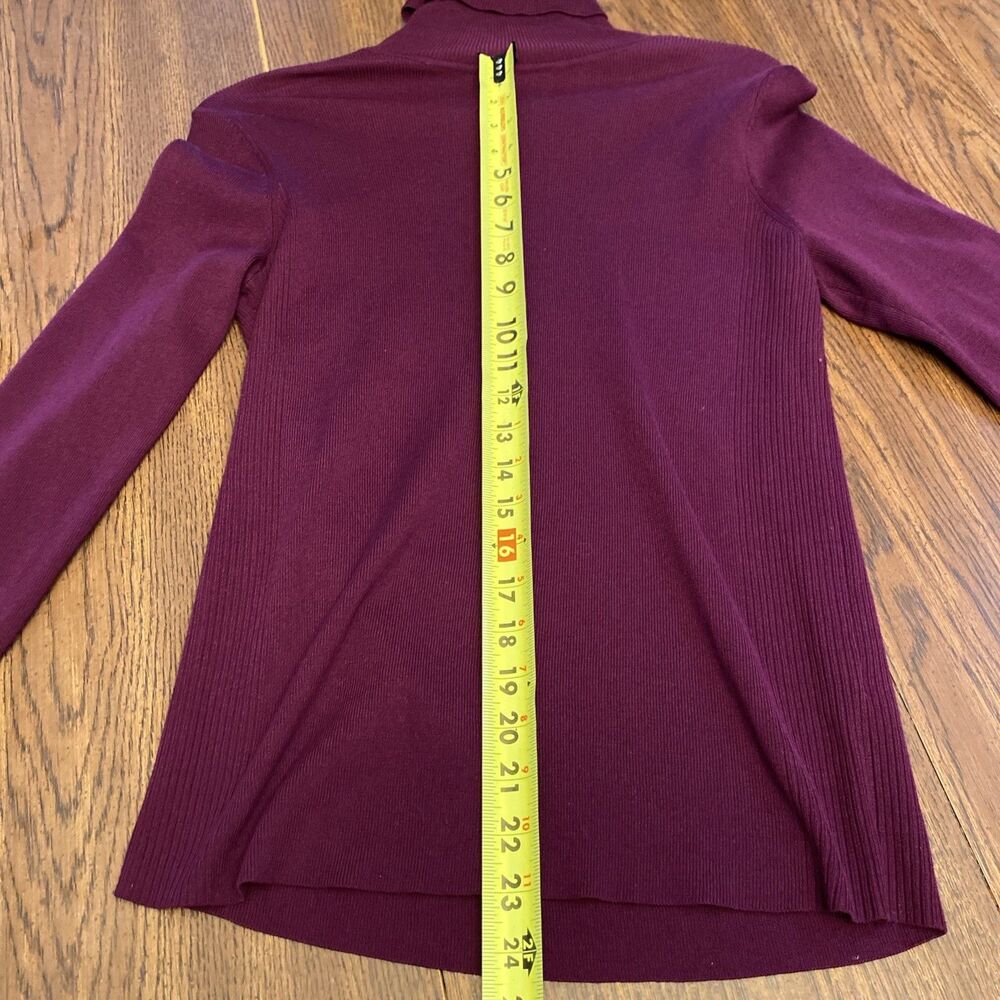 Chico’s Sweater Women’s Size 1 Purple Long Sleeve High Neck Pullover Stretch - Picture 10 of 10
